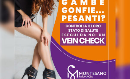 Gambe gonfie… pesanti? Prenota un Vein Check!